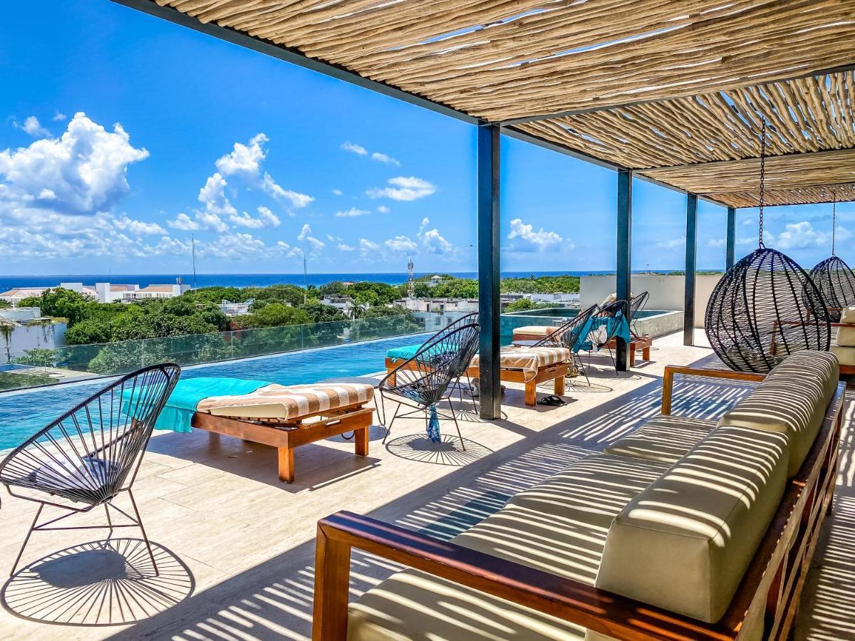 Big Studio At Kaab By The Beach With Roof Top Pool, Sauna And Jacuzzi Near Paseo Del Carmen Mall Playa del Carmen Exterior foto
